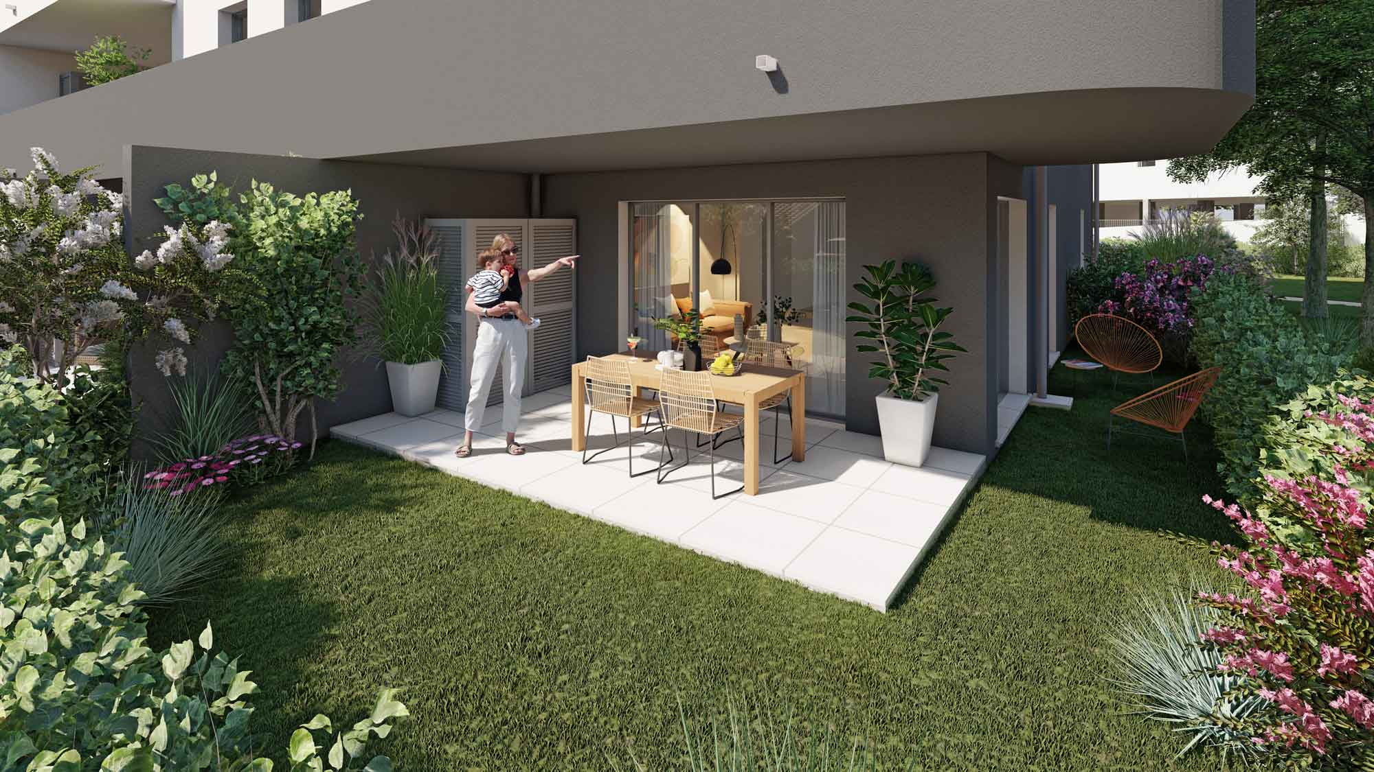 Terrasse de la Résidence L'Onda
