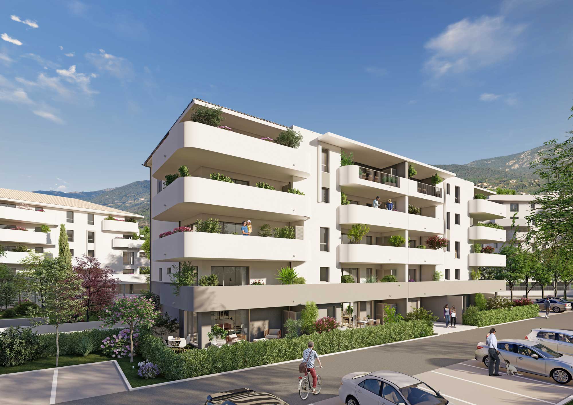 Vue paysagère de la Résidence L'Onda
